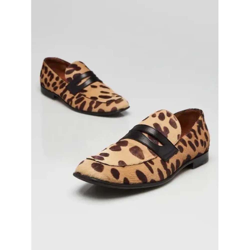 CELINE PARIS | pony hair leopard print loafer